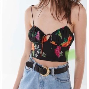 Urban Outfitters Floral Chiffon Top